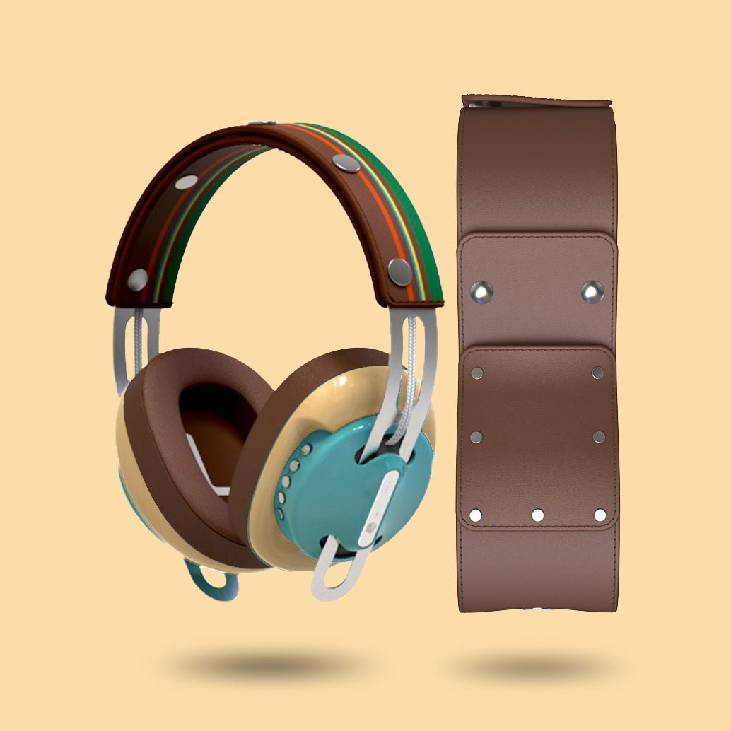 復古綠(黃配棕)「棕綠線」特別設計套裝 - monixibi flagship store