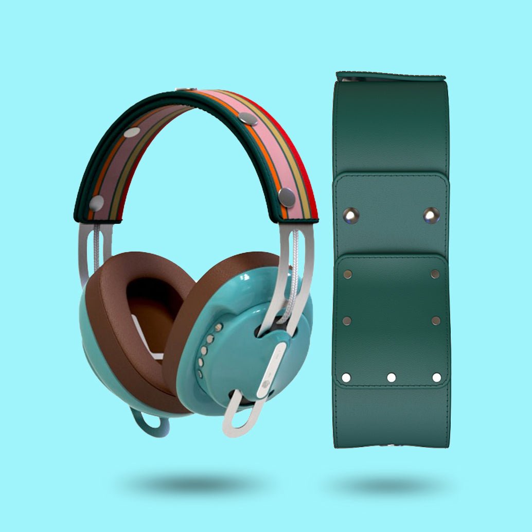 復古綠(綠配棕)「紅綠線」特別設計套裝 - monixibi flagship store