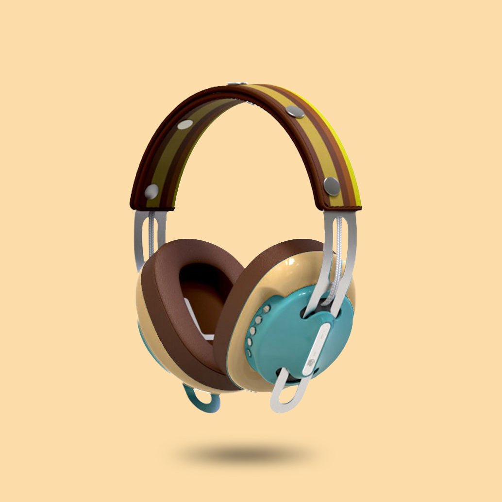 復古綠(黃配棕)「棕黃線」特別設計套裝 - monixibi flagship store