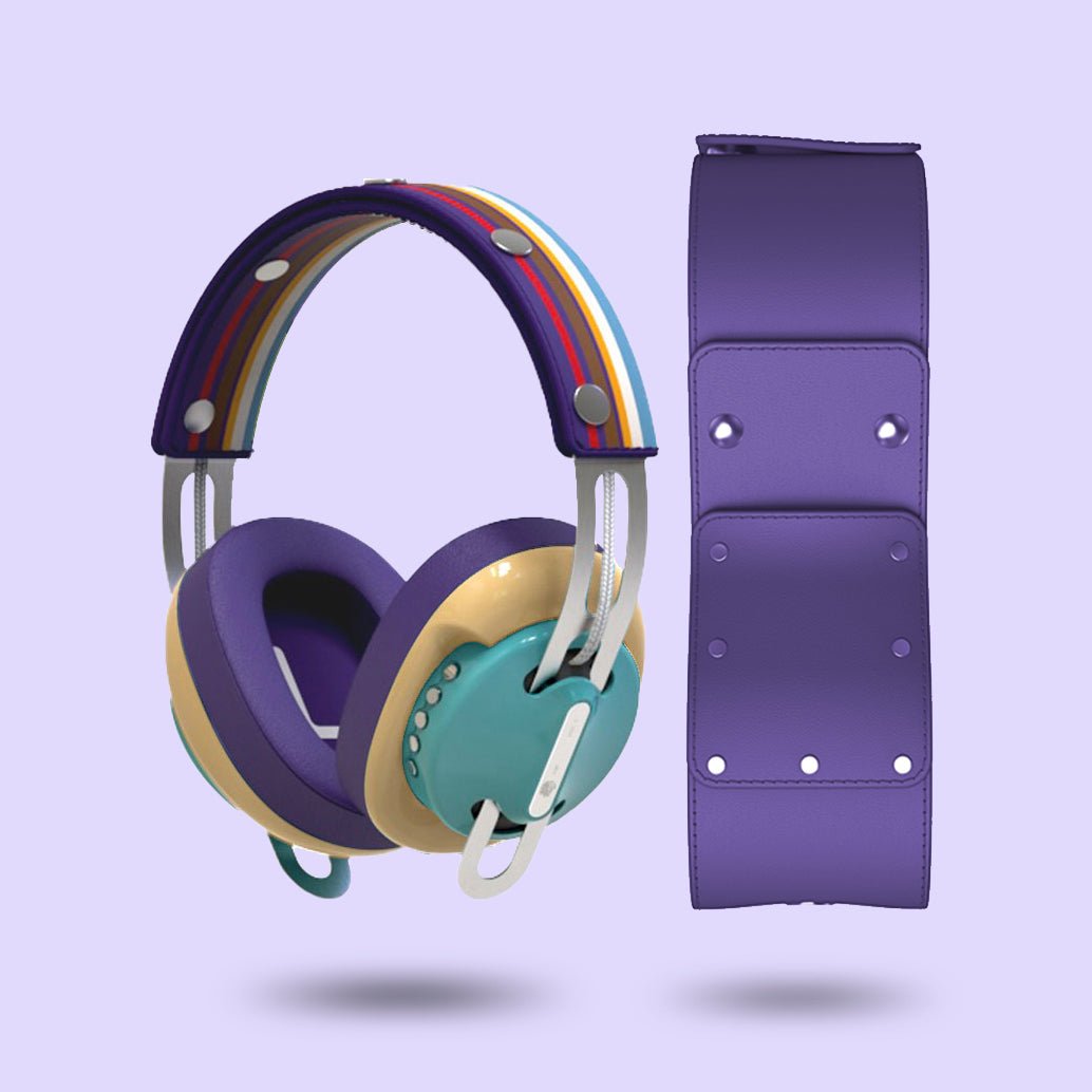 復古綠(黃配紫)「紫藍線」特別設計套裝 - monixibi flagship store