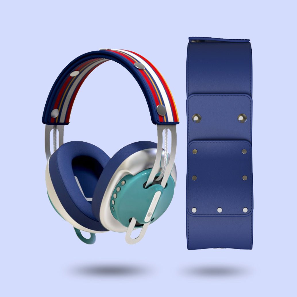 復古綠(銀配藍)「藍黃線」特別設計套裝 - monixibi flagship store